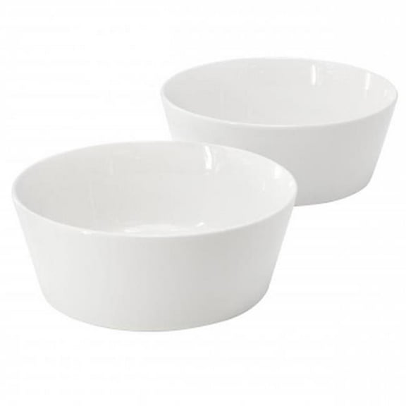 Gibson Home 142750.02 6.75 in. Round Fine Ceramic Side Bowl Set, White - 2 Piece