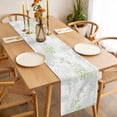 thumbnail image 3 of Coastal Sage Green Table Runner - 72 Inch Long, Kitchen Dining Table Runner Dresser Scarves, Ocean Coral Starfish Jellyfish Farmhouse Decor for Coffee Tables Wedding Party Banquet, 3 of 8
