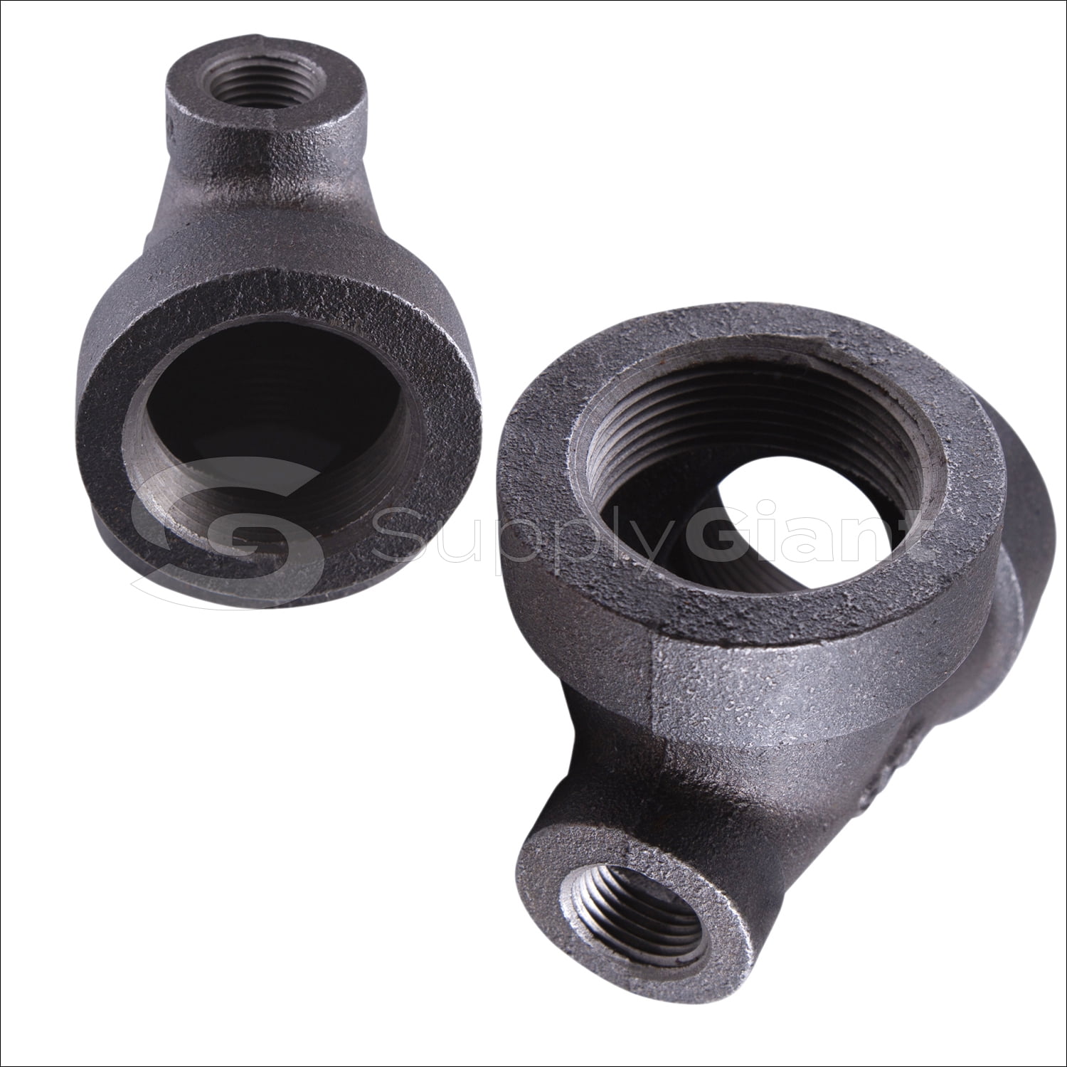 Supply Giant 2" x 1" x 2" BLack Pipe Fitting Reducing Tee Cast Iron