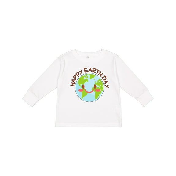 Inktastic Happy Earth Day Boys or Girls Long Sleeve Toddler T-Shirt
