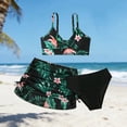 thumbnail image 6 of BXSRUTA Girls 6-14 Medium to Large Floral Print 3 Piece Bikini Swimsuit Set Tankini Top with Skirt Bottom Summer Beach Wear, 6 of 6