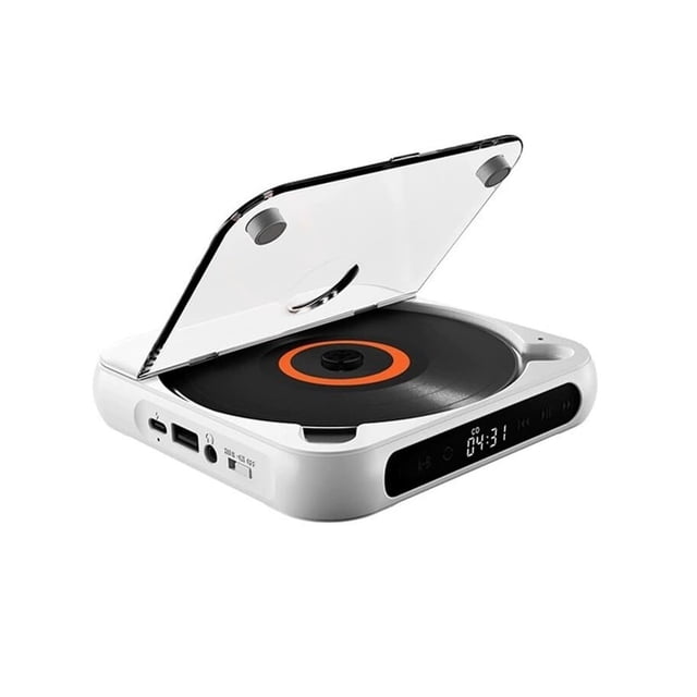 Portable Bluetooth-Compatible CD Player Hi-Fi Sound, Wireless Playback, Rechargeable Battery