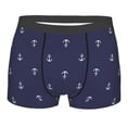 thumbnail image 4 of Goofa Anchor Heart Blue Printed Men's Boxer Briefs Underwear, Moisture-Wicking Underwear, Trunk,Soft and Breathable Cotton Underwear-, 4 of 9