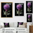 thumbnail image 4 of Designart "Thistle Flowers in Purple and Black II" Floral Framed Wall Art - Traditional Black Thistle Entryway Framed Wall Art Print, 4 of 6