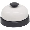 thumbnail image 1 of Bell Table Reception Call Bells, Metal Service Bell for Hotel Bars, Restaurant, Kitchen, School, Reception Room or Pet Training Bells, (1x White), 1 of 5