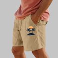 thumbnail image 2 of Pantalones Cortos para Hombre de Cintura Elástica con Bolsillos Impresos Pantalones Cortos Rectos, Pantalones Deportivos Casuales con Cintura Elástica, 2 of 7