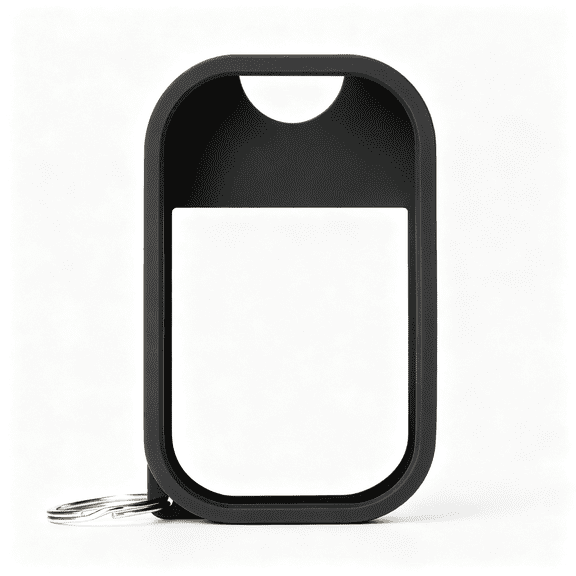 GJX Silicone Hand Mist Case with Keyring,1 Fl Oz Case Keychain - Jet Black