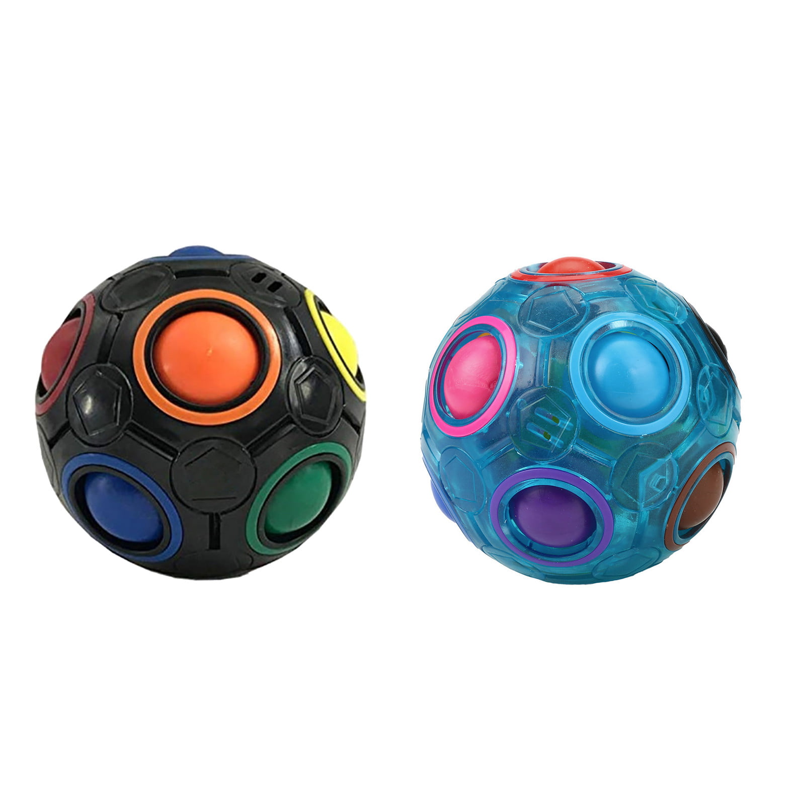 Luminous Stress Reliever Magic Rainbow Ball Fun Cube Fidget Puzzle Education Toy 