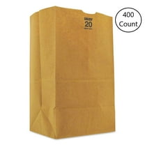 Duro Bag 20 lb Heavy Duty Kraft Grocery Bag, 8.25" x 5.3" x 16.1" | 400 Count