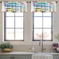 thumbnail image 3 of LALILO Kitchen Curtain Valance Sea And Fish Animal Animals Rod Pocket Window Curtain 52"x 18" Set of 2, 3 of 5