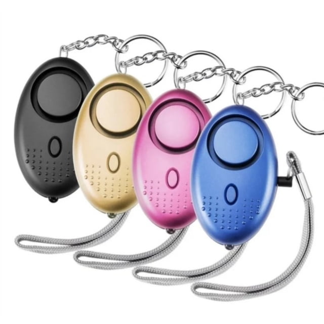 Llavero de defensa personal, alarma de pánico, sirena, linterna