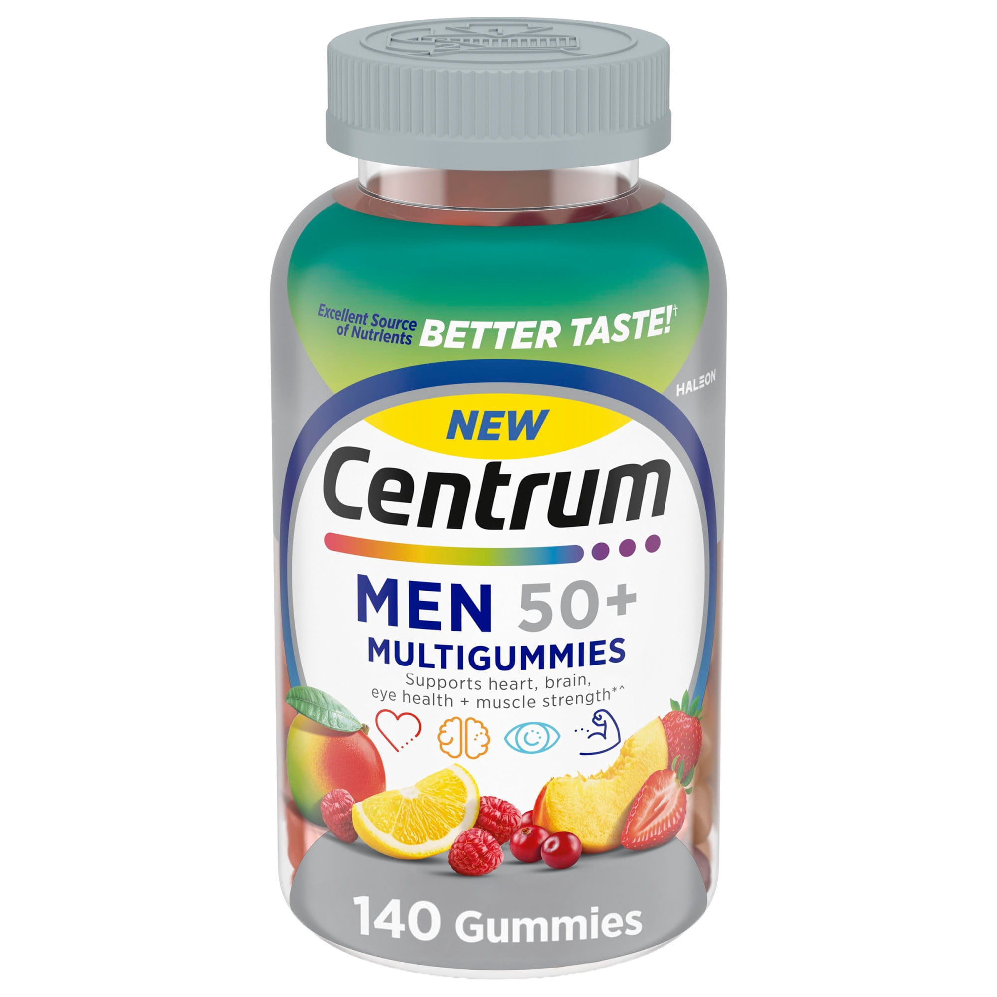 Centrum Silver Multigummies for Men 50+, Gummy Multivitamin, Multimineral Supplement With Vitamin D3, E, B6, B12, and Biotin, Assorted Natural Fruit Flavors - 140 Count