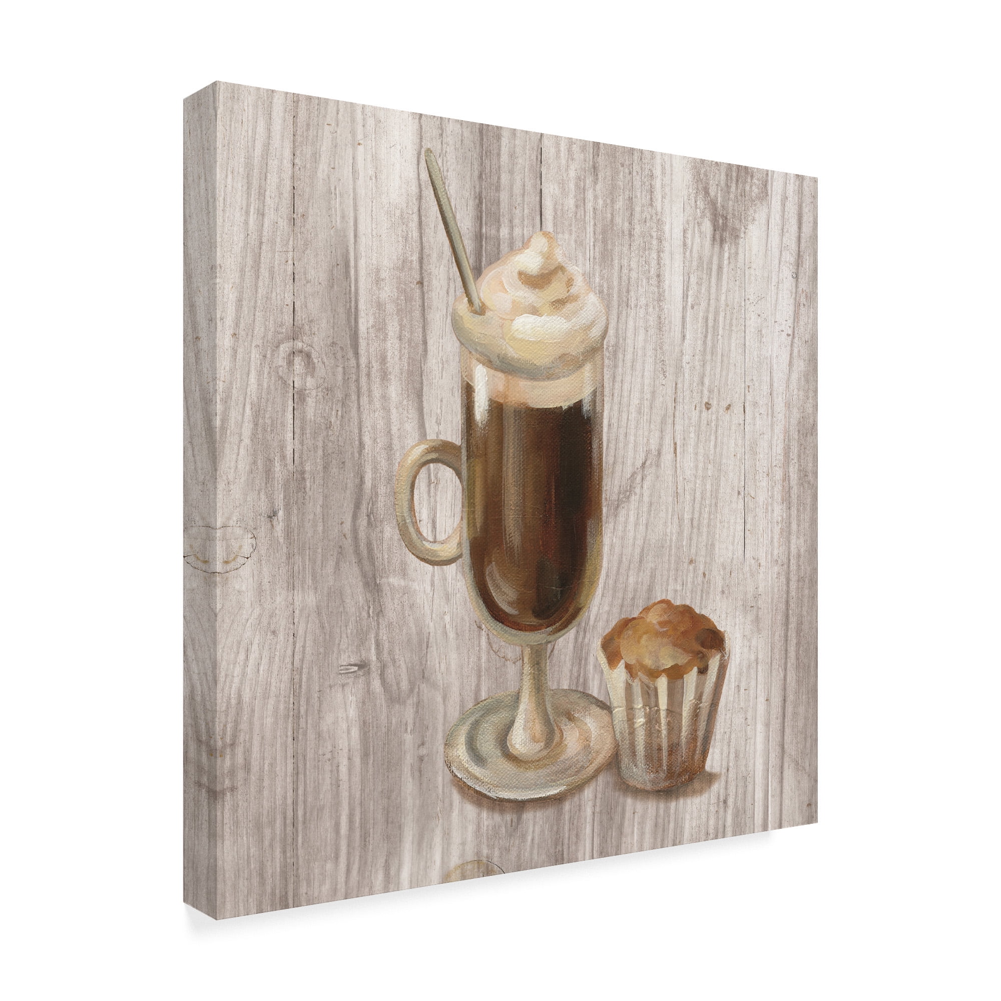 Trademark Fine Art 'Coffee Time V on Wood' Canvas Art by Silvia Vassileva