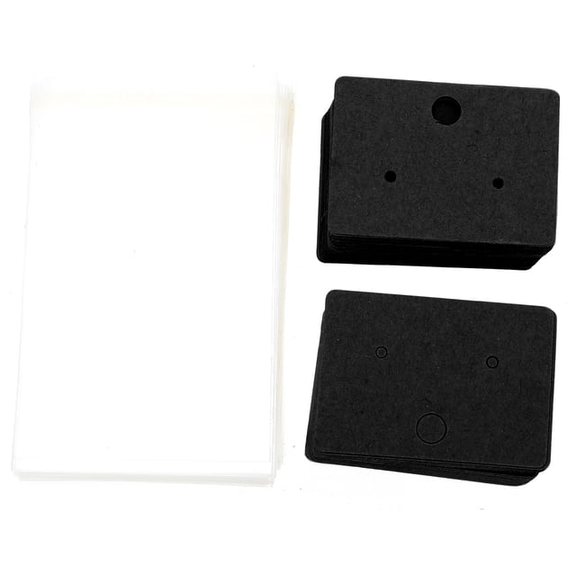 100pcs Rectangle Earring Holders Cardboard Earring Cards Earring Display Holders with OPP Bags