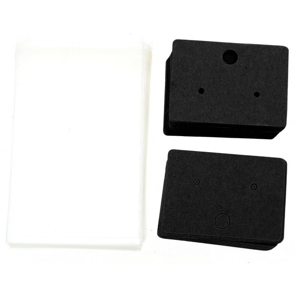 100pcs Rectangle Earring Holders Cardboard Earring Cards Earring Display Holders with OPP Bags