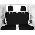 thumbnail image 2 of CalTrend Rear 50/50 Split Back & Solid Cushion SuperSuede Seat Covers for 1999-2004 Ford Mustang - FD303-01SP Black Insert with Black Trim, 2 of 3