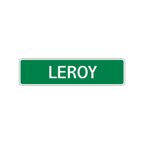 Leroy Boys Children Name Letter Printed Wall Plaque Decoration Label Indoor Outdoor Unique Novelty Aluminum Metal Sign 4"x13.5"