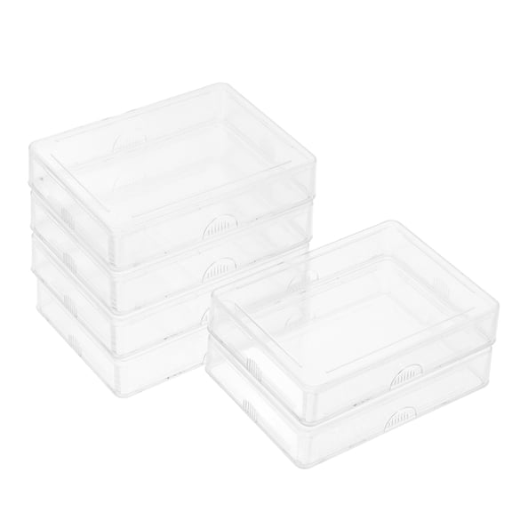 LOLIPPYY 6Pcs Clear Plastic Playing Card Storage Boxes Organizer for Trading Cards and Game Decks