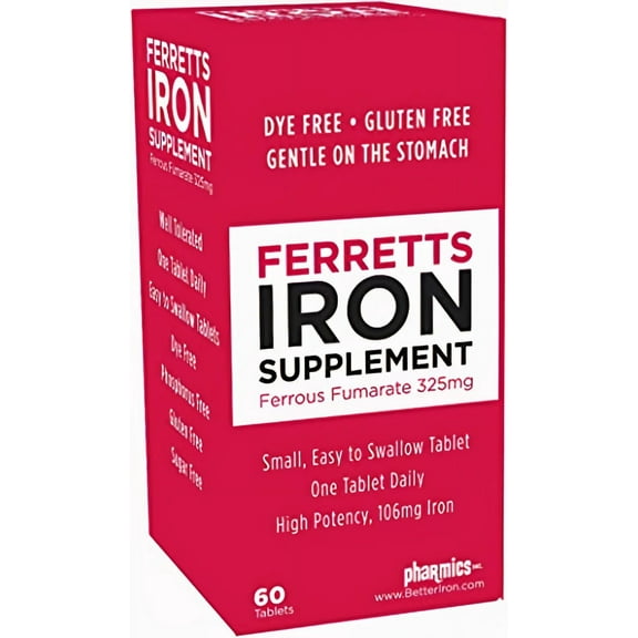 Pharmics Ferretts Iron Supplement, 60 Tablets