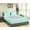 Aqua, variant on D.N.G. BEDDINGS 3 Piece Box Spring Cover - 100% Egyptian Cotton, 800 TC, Wrap Around 4 Sides Bed Skirt for Hotel & Home, Fits Box Springs up to 8 Inch - Queen, Stripe Chocolate Color