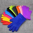 thumbnail image 7 of Silicone BBQ Heat Resistant Gloves Grill Pot Holder Cooking Grip Oven Mitts, 7 of 7