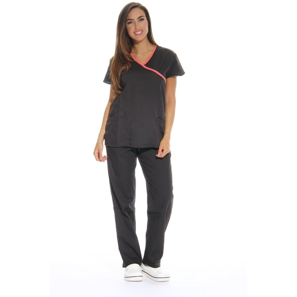Just Love Women's Scrub Sets / Medical Scrubs (Mock Wrap) (Extra Large