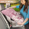 thumbnail image 4 of KUIFORTI Baby Car Seat Sun Shade Cover, Pink Axolotl Car Seat Cover with Elastic Bottom, Block Sunlight UV Ray Keeps Baby Seat at A Cool Temperature, 40" x 25" Baby Travel Accessories, 4 of 7