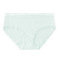thumbnail image 1 of Ropa interior de algodón Minnieouse para mujer bragas transpirables elásticas con borde de encaje verde claro L, 1 of 1
