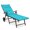 Turquoise, variant on Biotree Outdoor Chaise Lounge Chair Rattan Lounger Recliner Chair Stackable Patio Chair for Garden Backyard, Red