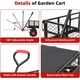 thumbnail image 5 of Historyli QinaQin - Carretilla de jardín de 880 libras con laterales extraíbles,asa giratoria de 180°,de metal con ruedas para patio,color negro, 5 of 7