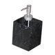 thumbnail image 2 of Dispensador de jabón con bomba, dispensador de jabón con textura de mármol, botella dispensadora de loción de recarga a prueba de fugas de 400 ml para Cabeza plateada negra, 2 of 8