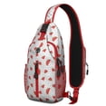 thumbnail image 1 of Tropical Watermelon Pattern Sling Backpack, Summer Fruit Print Crossbody Daypack, Cute Watermelon Lovers Design, Aesthetic Sunshine Beach Style, Lightweight Adjustable Strap, 1 of 3