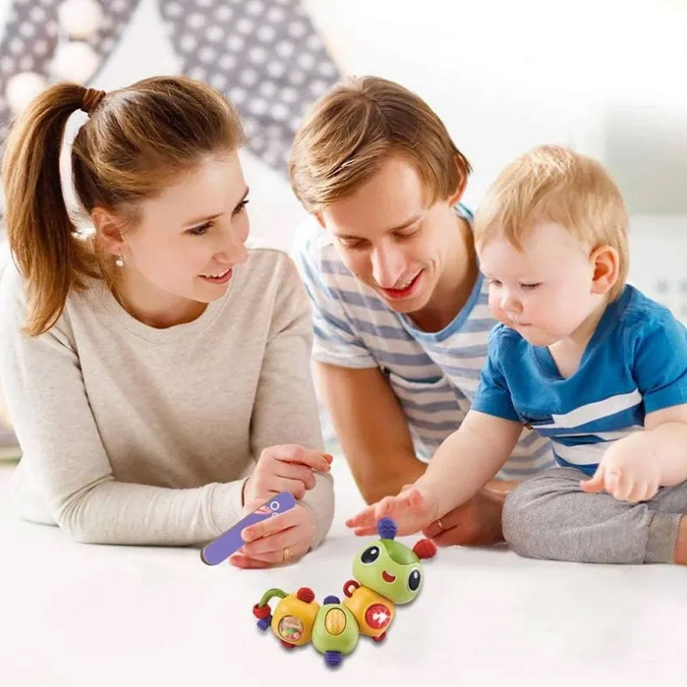 EIMELI Baby Toys 6 to 12 Months Crawling Baby Musical Toys, with Light Up Face Caterpillar Educational Toddler Baby Toys 6 7 8 9 12 18 Months Infant Boy Girl Gift