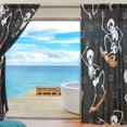 thumbnail image 4 of Splicing Pattern Skateboarding Skeletons Haloween Semi Sheer Curtains Window Voile Drapes Panels Treatment-55X84in for Living Room Bedroom Kids Room, 4 of 4