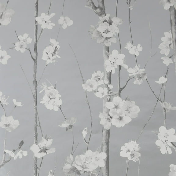 Boutique Hanami Silver Wallpaper - N/A