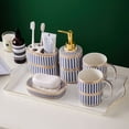 Watson Bathroom Accessories Blue And White Set