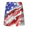 thumbnail image 5 of Women's Independence Day Printed Elastic Waist Pocketed Double Layer Gym Skirt Patriotic Design for Fitness & Celebrations, 5 of 5