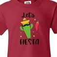 thumbnail image 4 of Inktastic Cinco De Mayo Let's Fiesta Cute Cactus with Sombrero Youth T-Shirt, 4 of 5