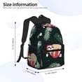 thumbnail image 4 of Picia Baby Sloths Sleeping Large Capacity Backpack Classic Style Backpack Casual Backpack Water-Resistant School Work Travel Outdoor Backpack, 4 of 8