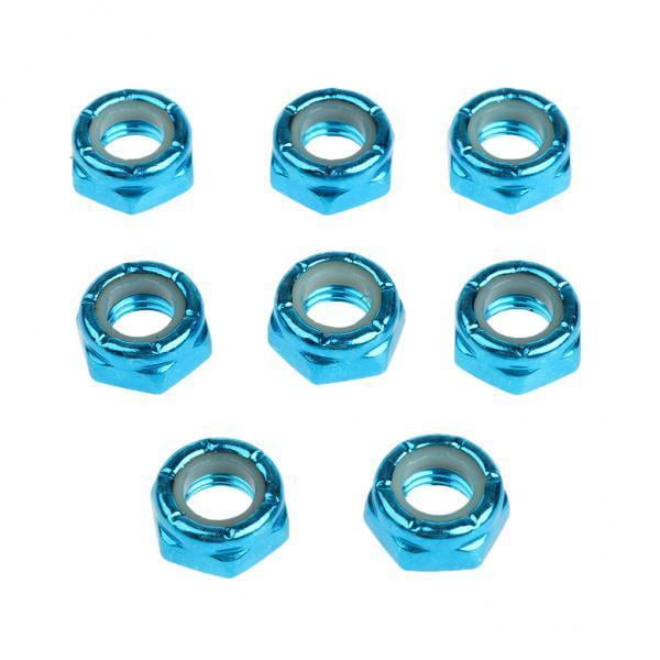 2x 8 Uds tuercas de eje de resistencia reemplazo de tuercas Kingpin para monopatín Longboard camiones tuercas Color opcional Zulema Tuercas del eje del monopatín