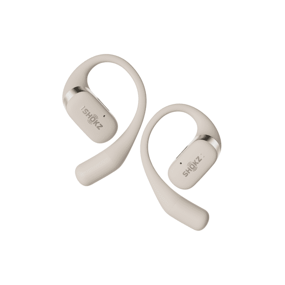 Restored Shokz Openfit - Open-Ear True Wireless Bluetooth Headphones with Microphone, Earbuds with Earhooks, Sweat Resistant, Fast Charging, 28HRS Playtime, Black (Refurbished)