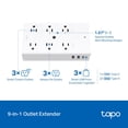 thumbnail image 2 of Extensor de enchufe inteligente TP-Link Tapo P306 con USB de 18 W, 2 of 9