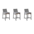 thumbnail image 1 of Pemberly Row Set of 2 Gray Boucle Fabric Counter Height Chairs, 1 of 6
