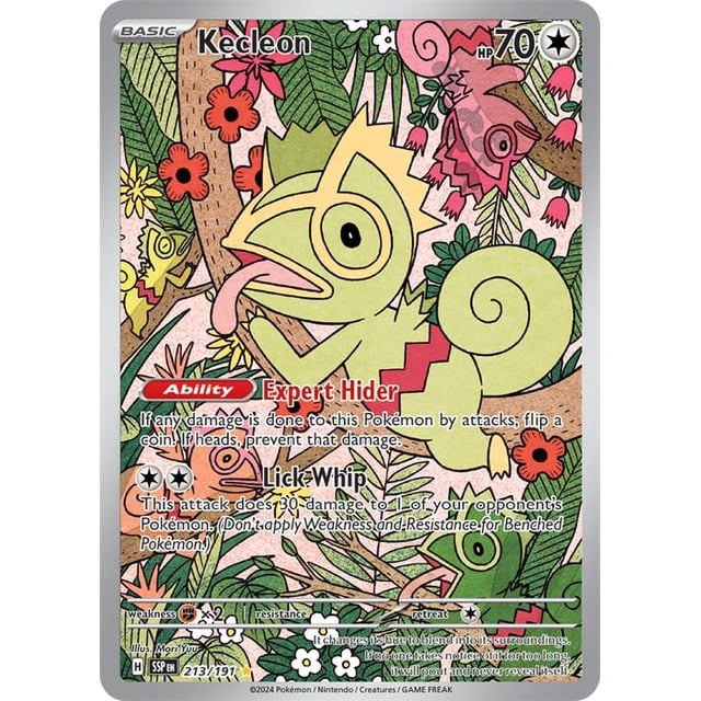Carta Pokémon Pokémon Kecleon 213/191 Surging Sparks Foil Rare