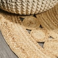 thumbnail image 5 of JONATHAN Y ANSA 5' Round Area Rug, Dahlia Jute Boho Circle - Natural, RNF101A-5R, 5 of 8