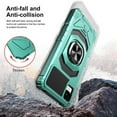 thumbnail image 5 of Galaxy Wireless Case for TCL A3 A509DL / TCL A30 / TCL ION Z Case with Tempered Glass Screen Protector [Military Grade] Ring Car Mount Kickstand Shockproof Hard Phone Case - Teal, 5 of 6