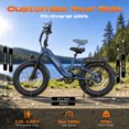 thumbnail image 5 of SAMEBIKE Electric Bike for Adults, 750W Peak Motor, 28 MPH, 48V 20Ah Removable Battery, 20"x4.0" Fat Tire E-Bike, Hydraulic Disc Brakes, 90-Mile PAS Range for Snow, Beach and Commuting, 5 of 9