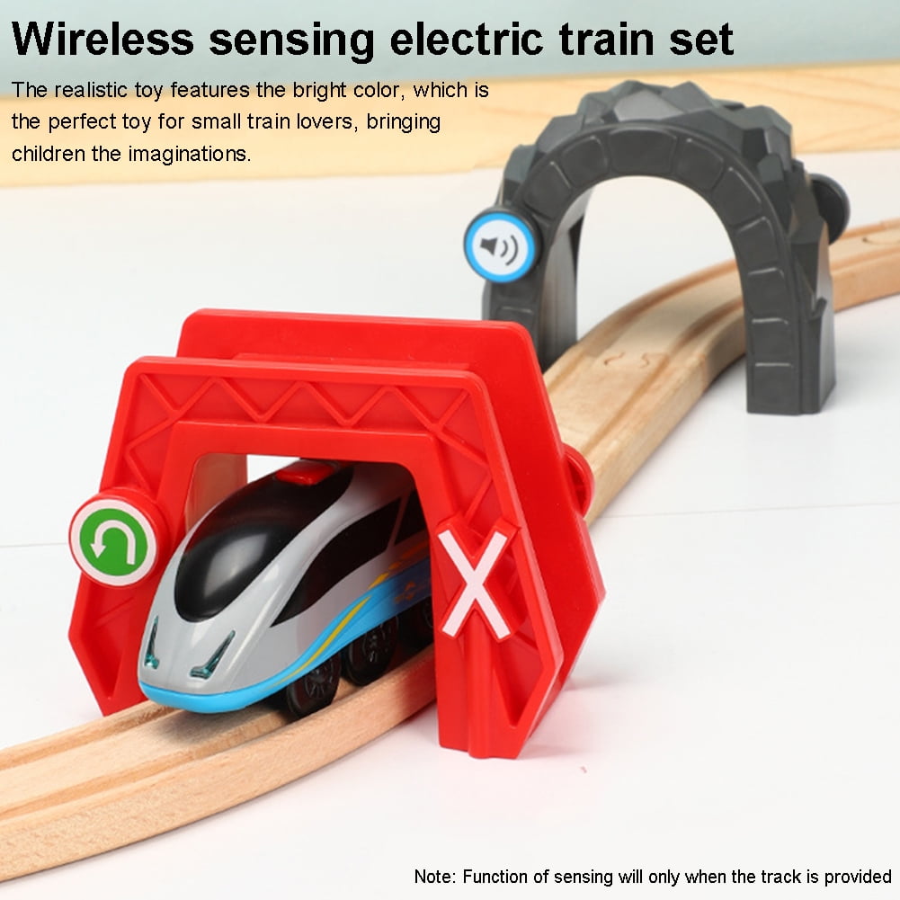 powered wooden train