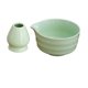 thumbnail image 2 of 2x tazón de té batidor, tazón de Matcha tradicional con soporte para batidor, accesorios ceremoniales, tazón de cerámica Matcha para la familia de Verde claro BLESIY batidor de matcha, 2 of 8