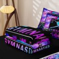 thumbnail image 5 of Homewish Gymnastics Zipper Twin Comforter Sets with Fitted Sheet and 2 Pillowcases For Girls,Gymnast Sport Zipper Bedding Set,Black Reversible,4-Piece, 5 of 7